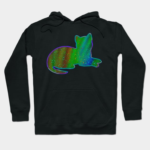 Neon cat Hoodie by Gavlart